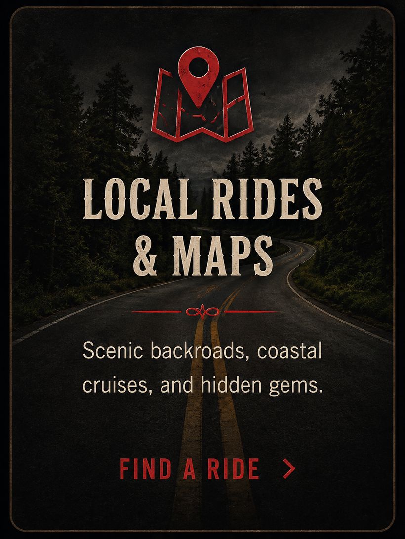 Local Rides and Maps - scenic backroads, coastal cruises and hidden gems