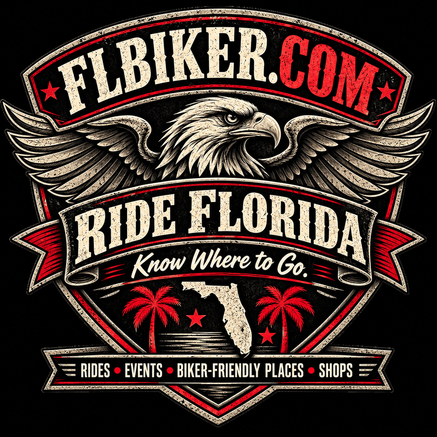 FLBiker.com Ride Florida eagle crest website badge